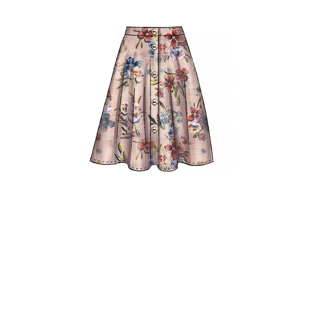 McCalls Sewing Pattern M7981 Unlined Skirts Misses Size‎ XS-M